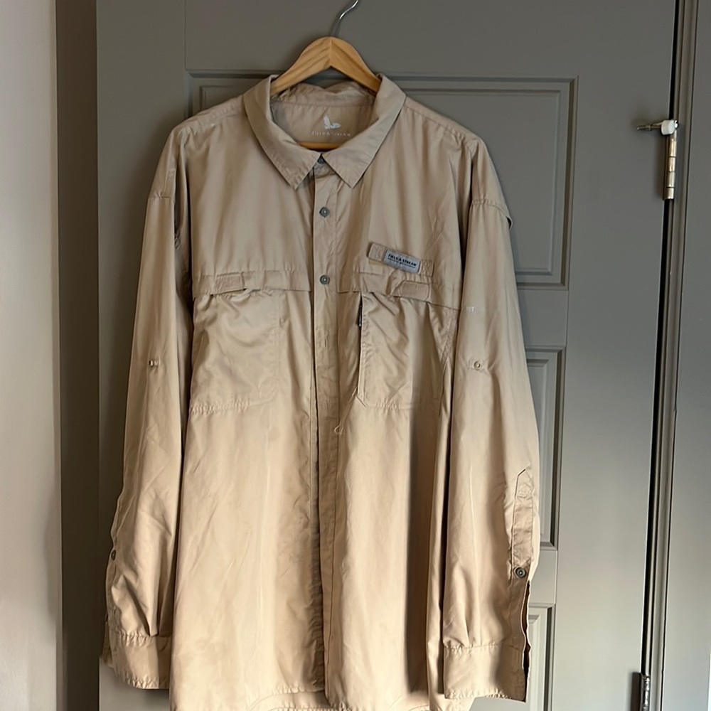 Tan Field & Stream XXL Fishing shirt - long-sleeve